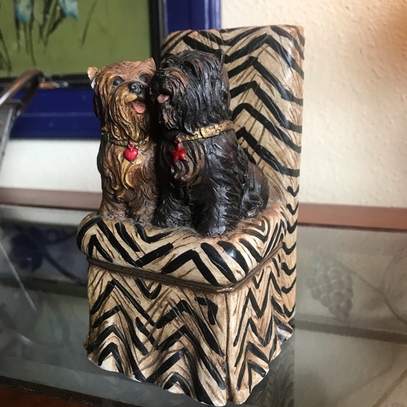 Vintage Other - Vintage heavy resin terrier dog bookend